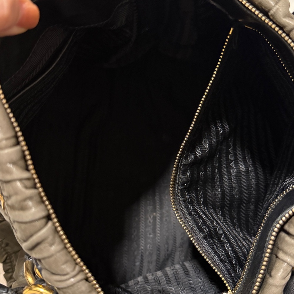 Prada Gray Leather Tote Bag - Picture 4 of 9